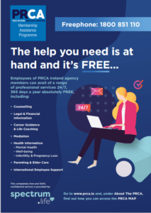 PRCA Ireland is that employees can access the Membership Assistance Programme (PRCA MAP)